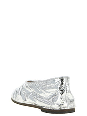 Marsell Silver Calfskin Ballet Flats