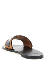 Valentino Garavani Brown Lamb Leather Slides