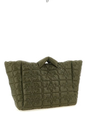 Ganni Green Recycled Polyamide Tote Bag