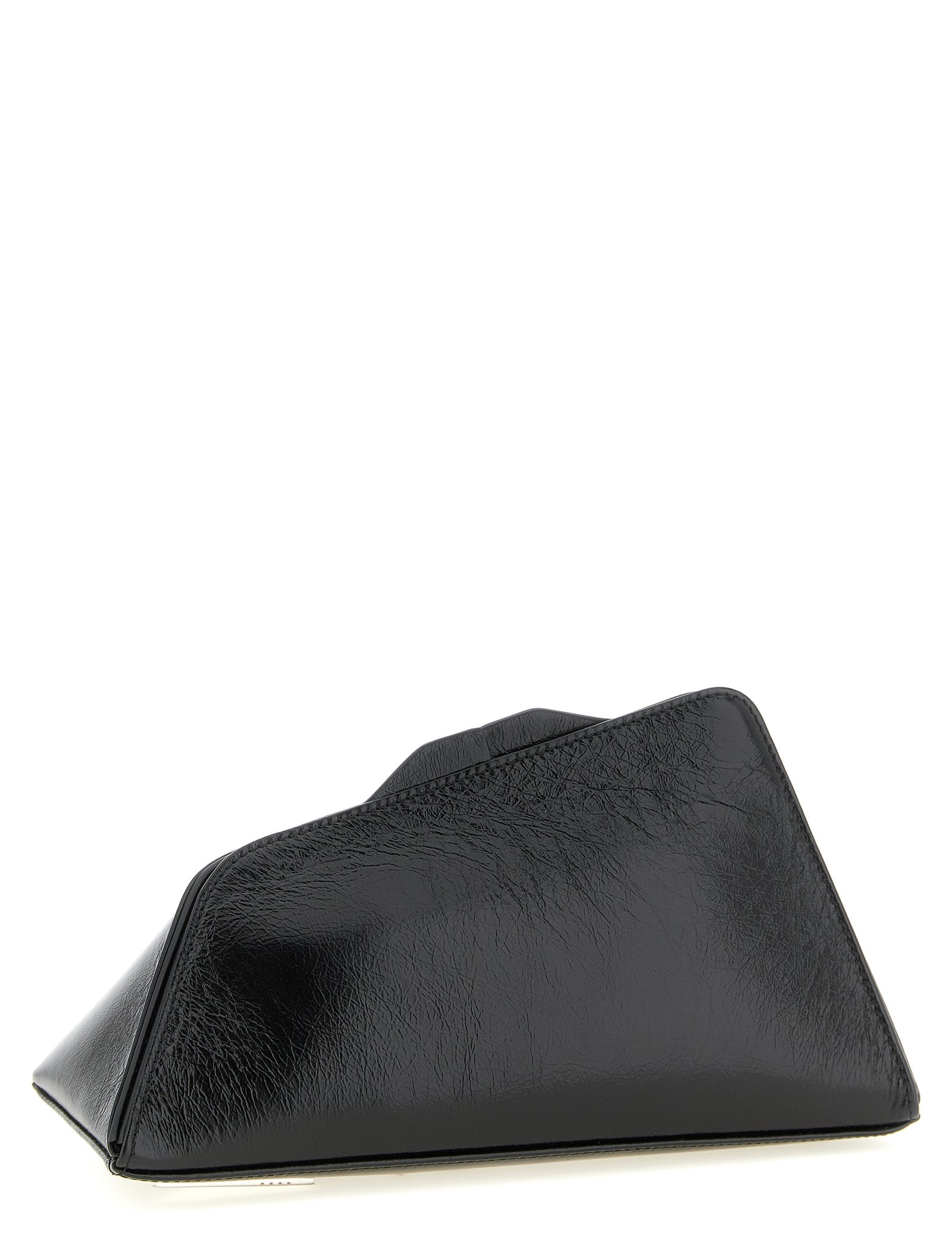The Attico Black Calfskin Clutch Bag