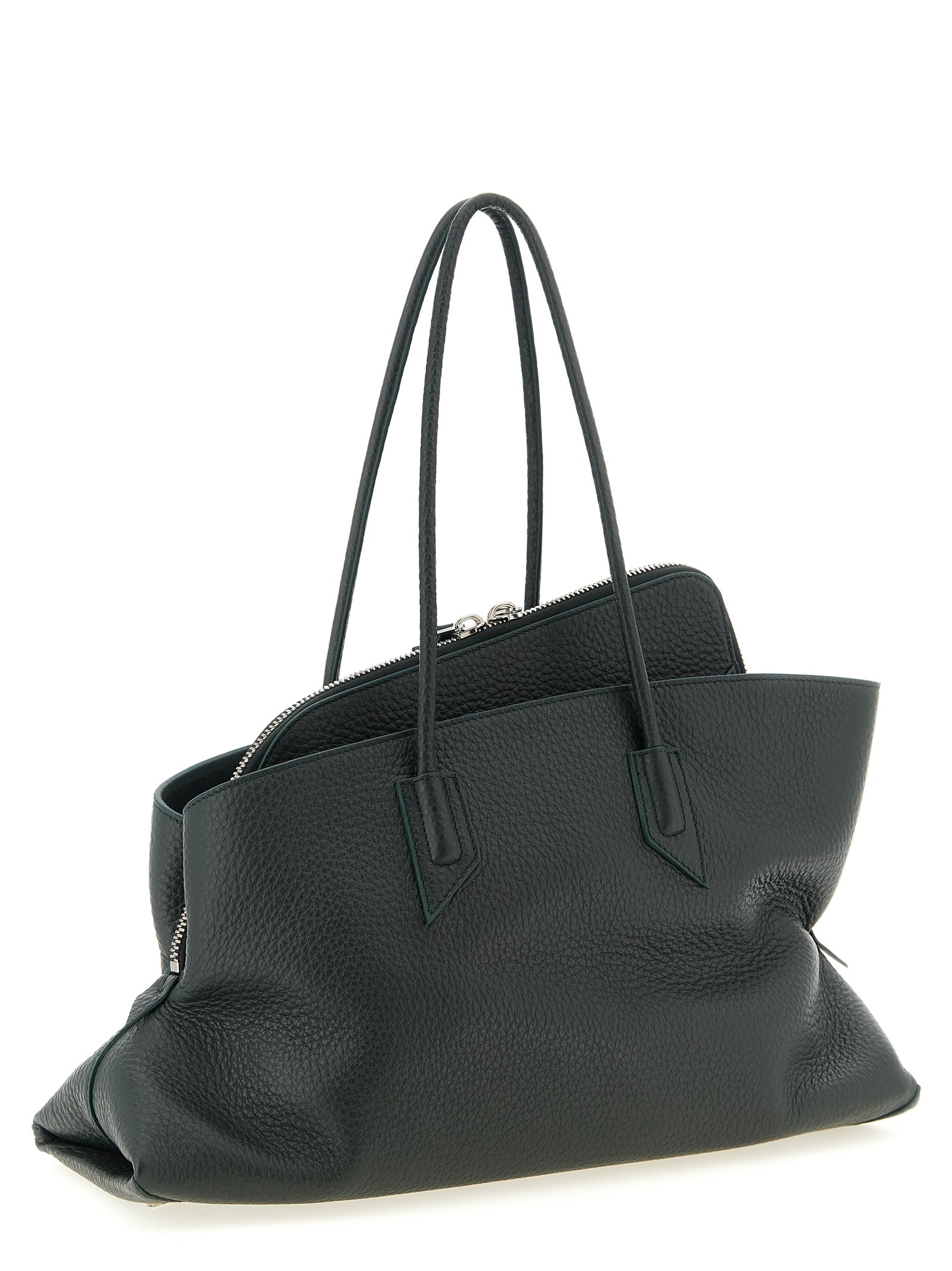 The Attico Green Calfskin Shoulder Bag