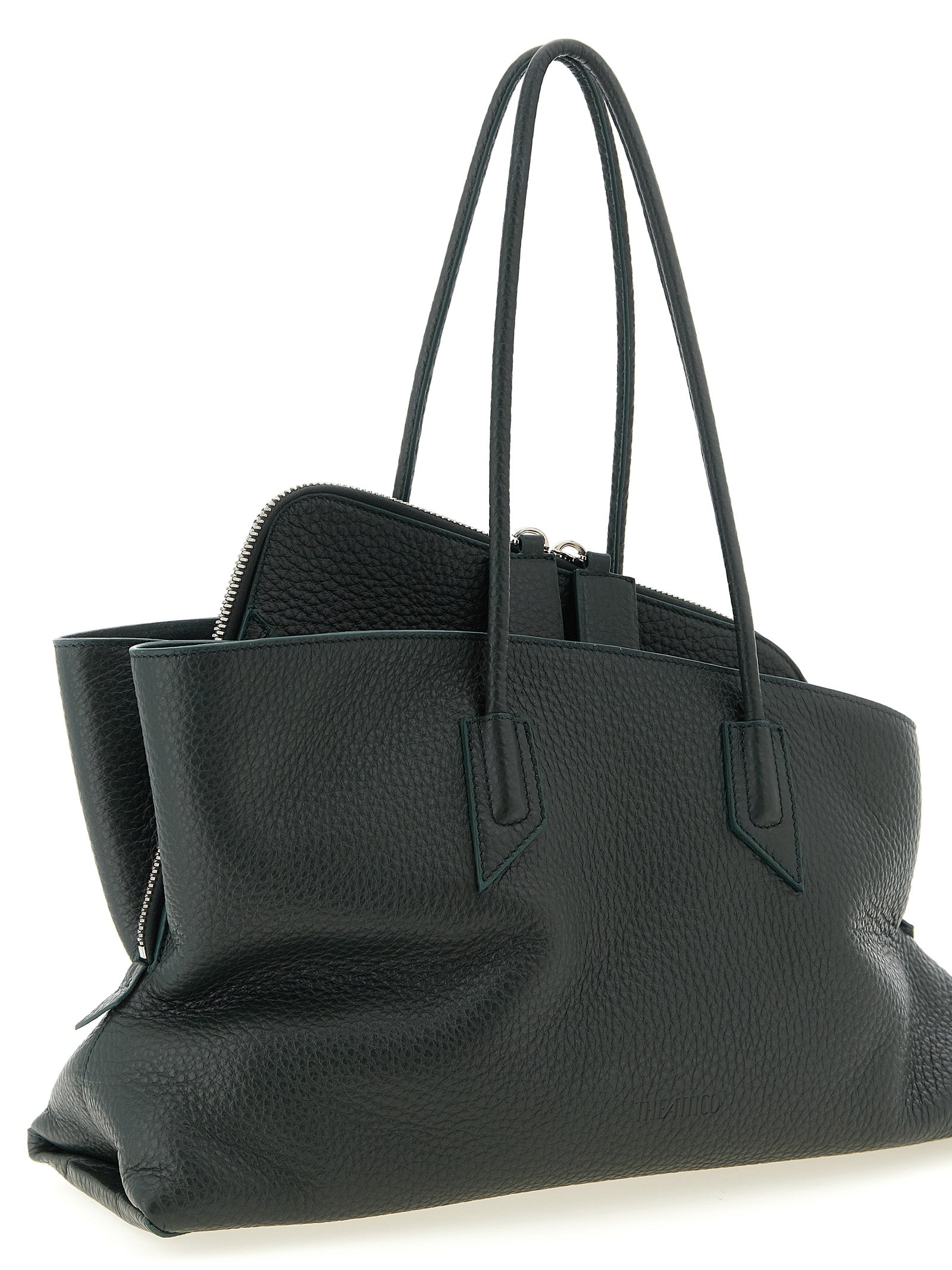 The Attico Green Calfskin Shoulder Bag