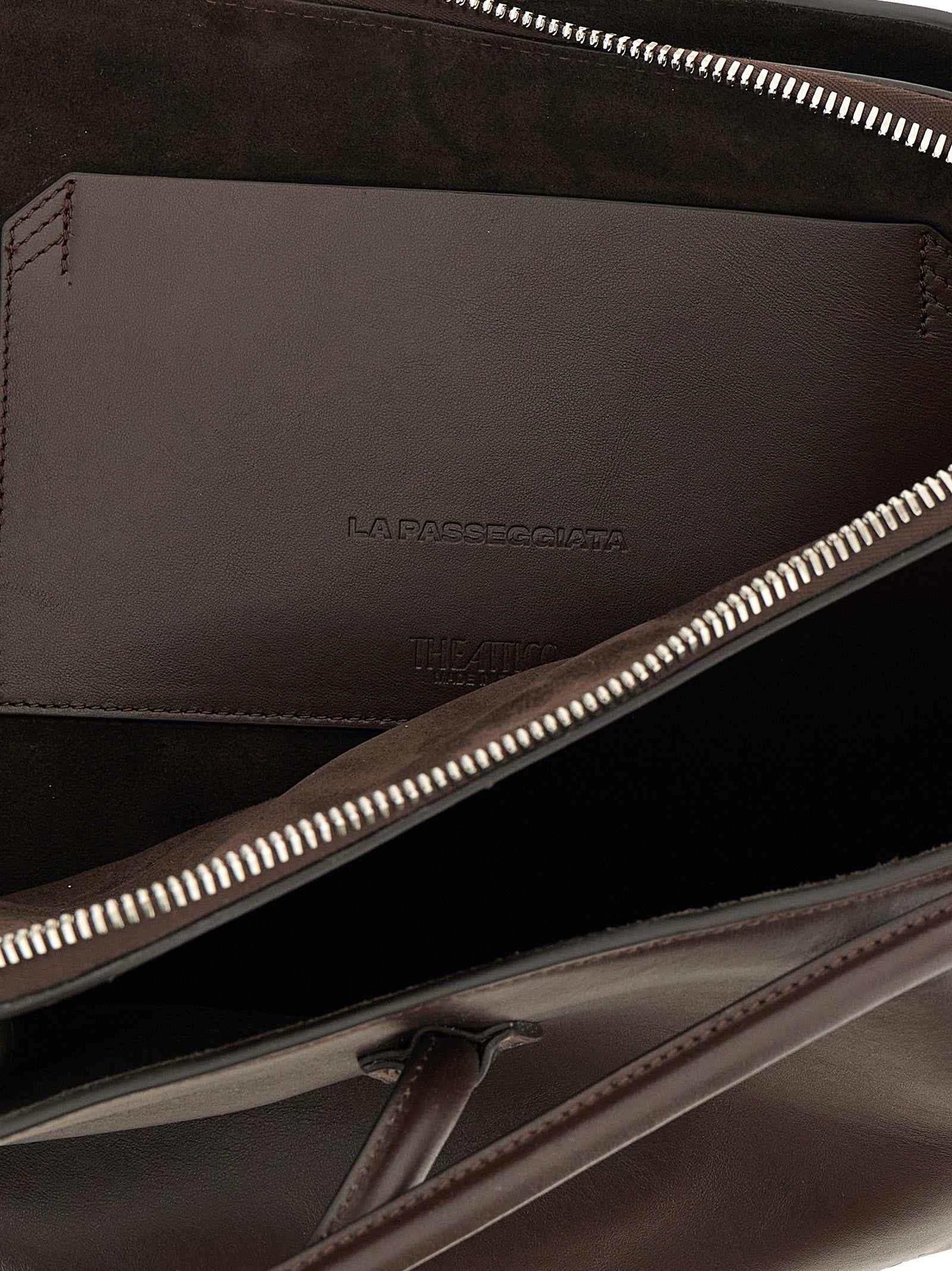 The Attico Brown Calfskin Shoulder Bag
