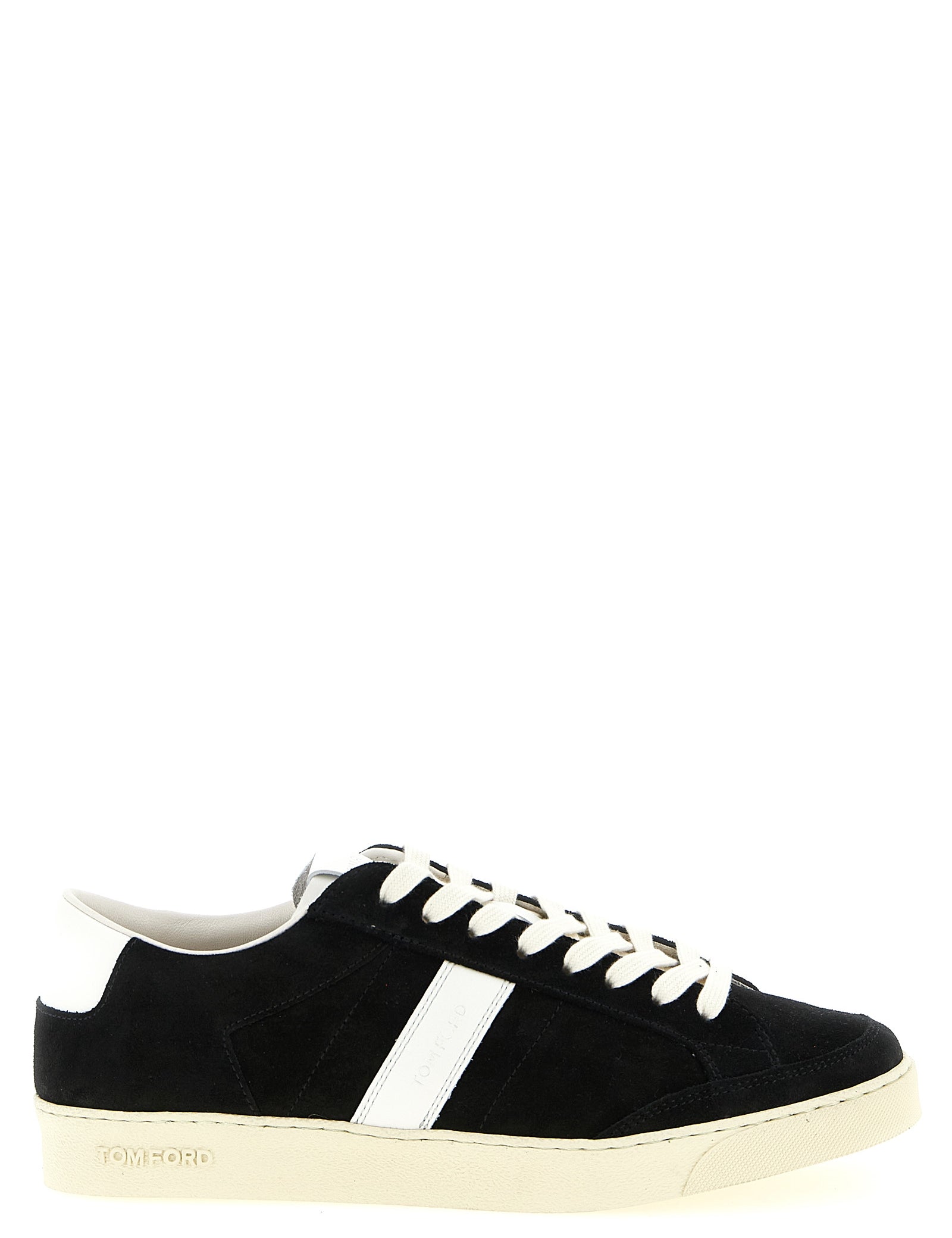 Black Leather Low Top Sneakers