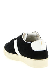 Tom Ford White/Black Leather Low Top Sneakers