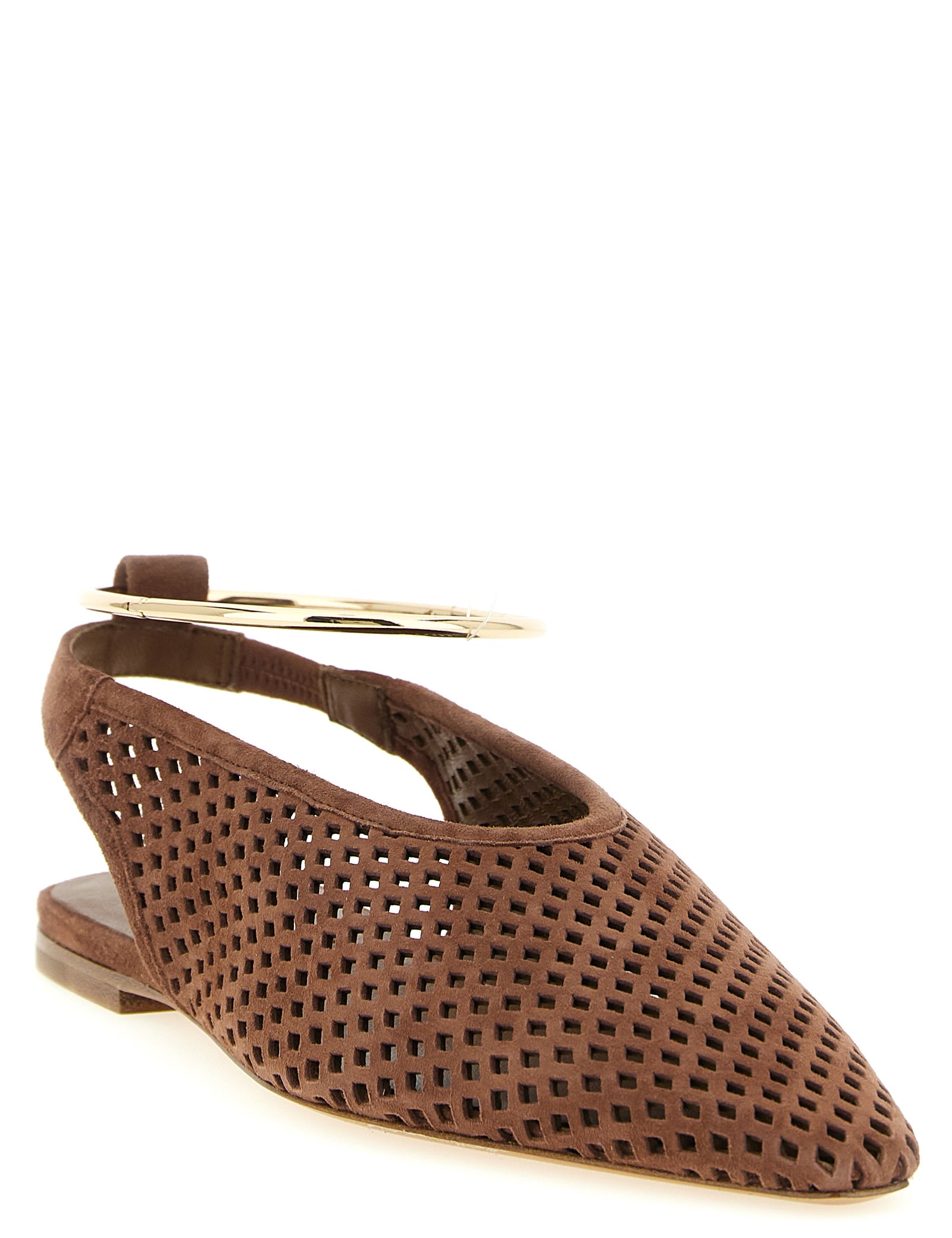Jil Sander Brown Goatskin Ballet Flats