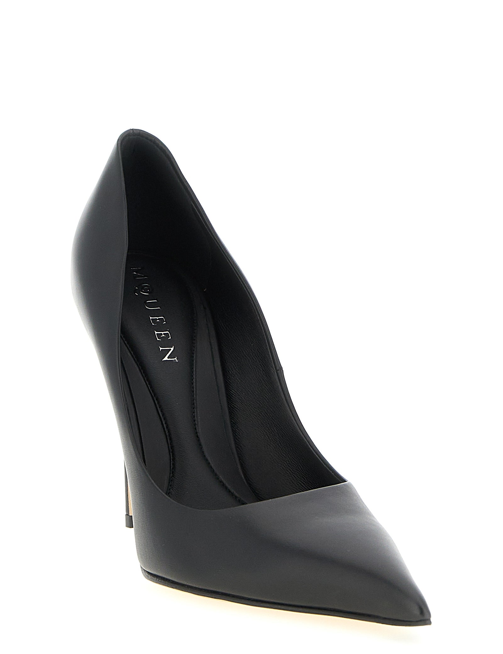 Alexander McQueen Black Calfskin High-Heel Pumps