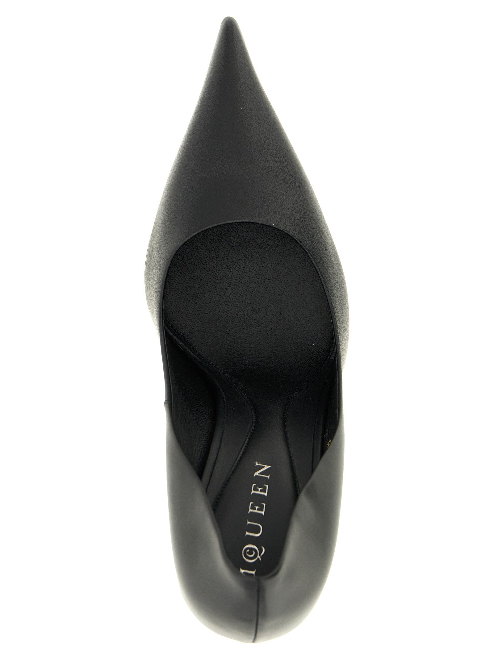 Alexander McQueen Black Calfskin High-Heel Pumps