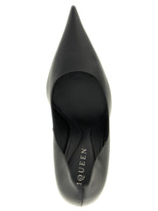 Alexander McQueen Black Calfskin High-Heel Pumps