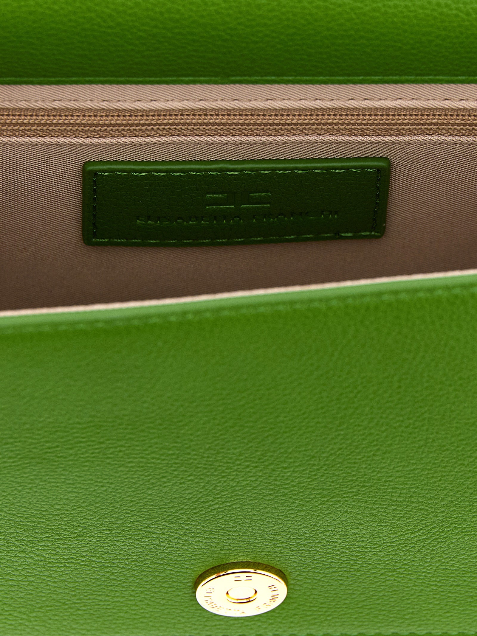 Elisabetta Franchi Green Polyester Crossbody Bag
