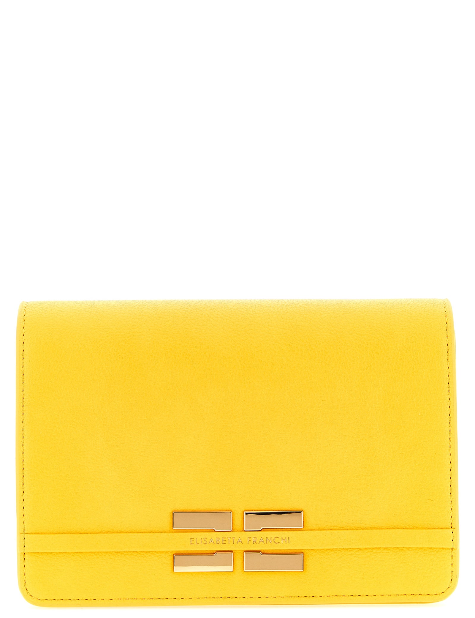 Elisabetta Franchi Yellow Polyester Crossbody Bag