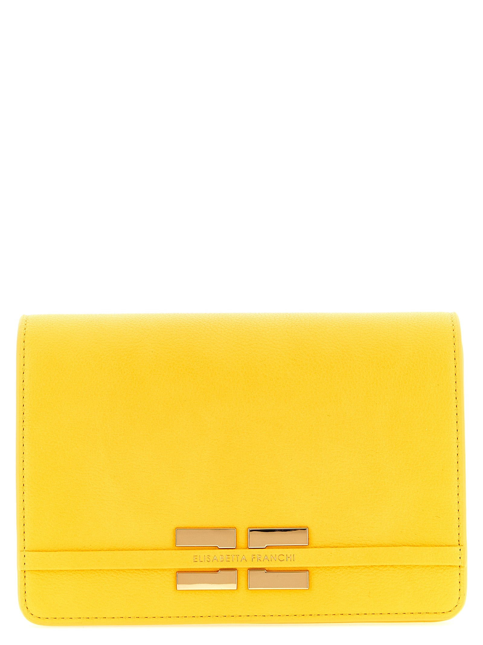 Elisabetta Franchi Yellow Polyester Crossbody Bag