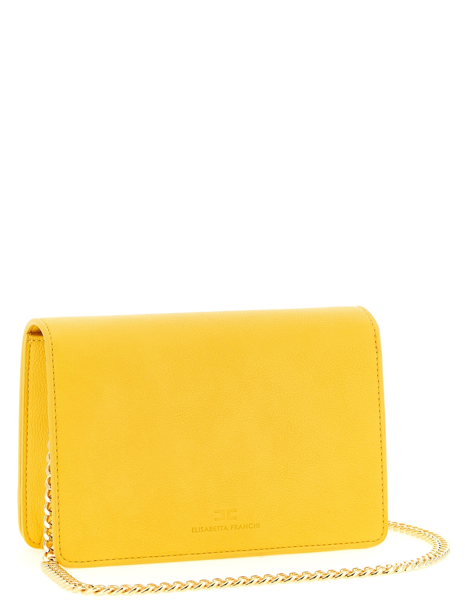 Elisabetta Franchi Yellow Polyester Crossbody Bag