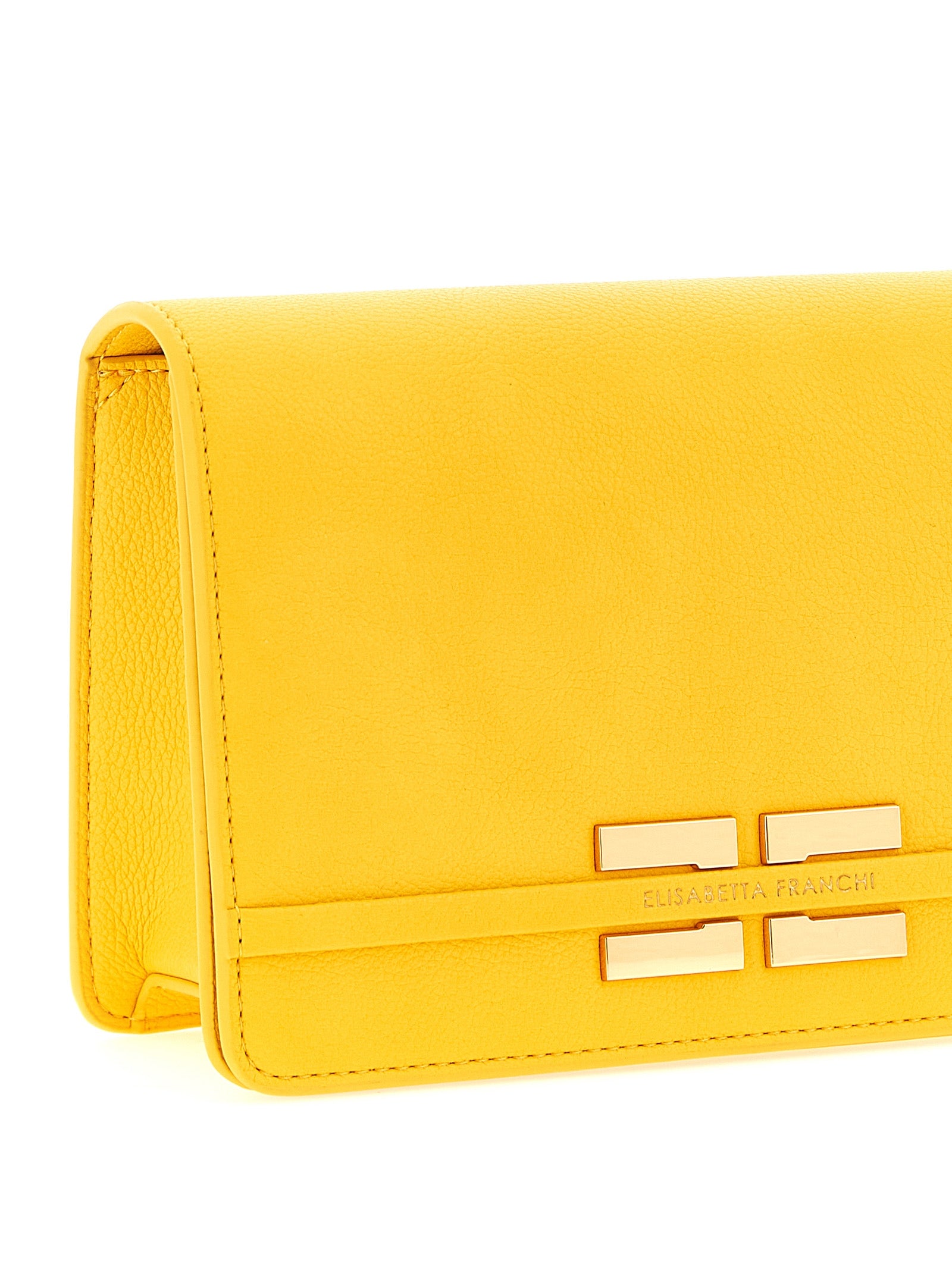 Elisabetta Franchi Yellow Polyester Crossbody Bag