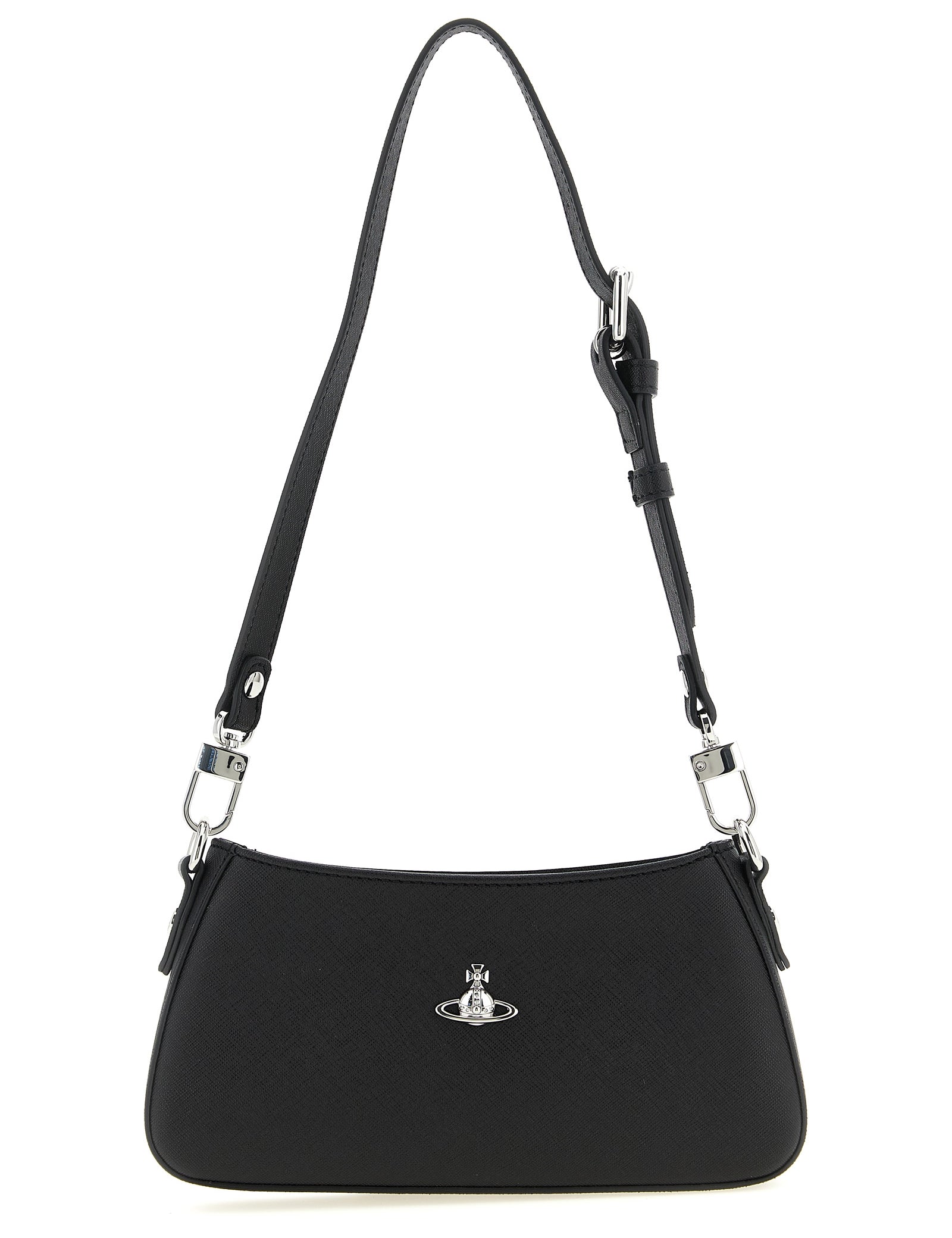 Vivienne Westwood Black Polyurethane Shoulder Bag