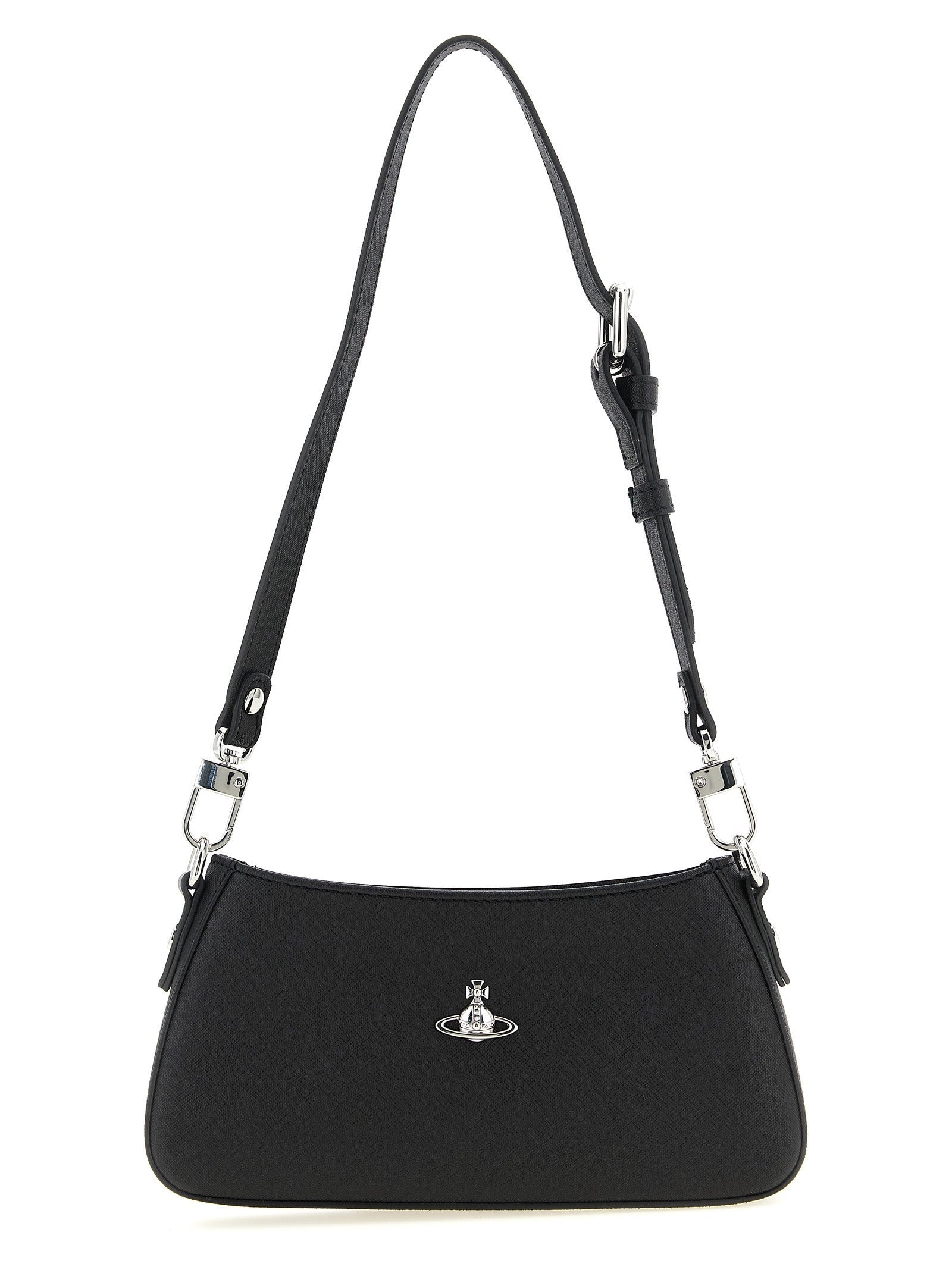 Vivienne Westwood Black Polyurethane Shoulder Bag