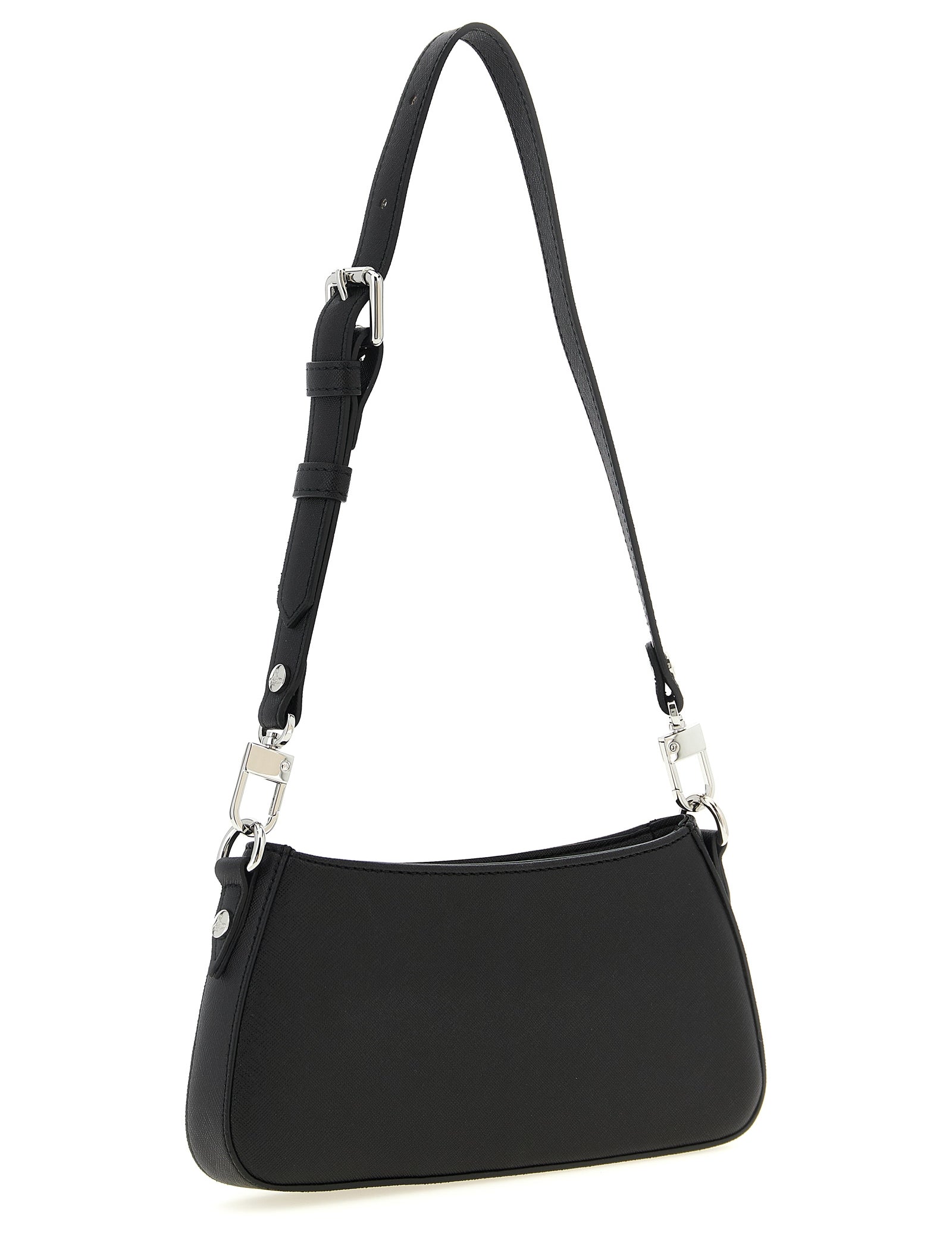 Vivienne Westwood Black Polyurethane Shoulder Bag