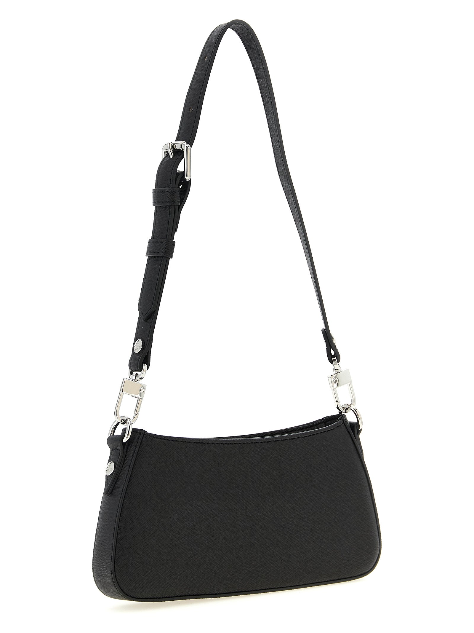 Vivienne Westwood Black Polyurethane Shoulder Bag