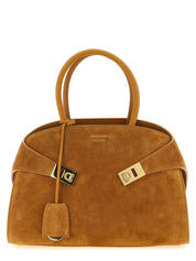 Ferragamo Beige Suede Handbag