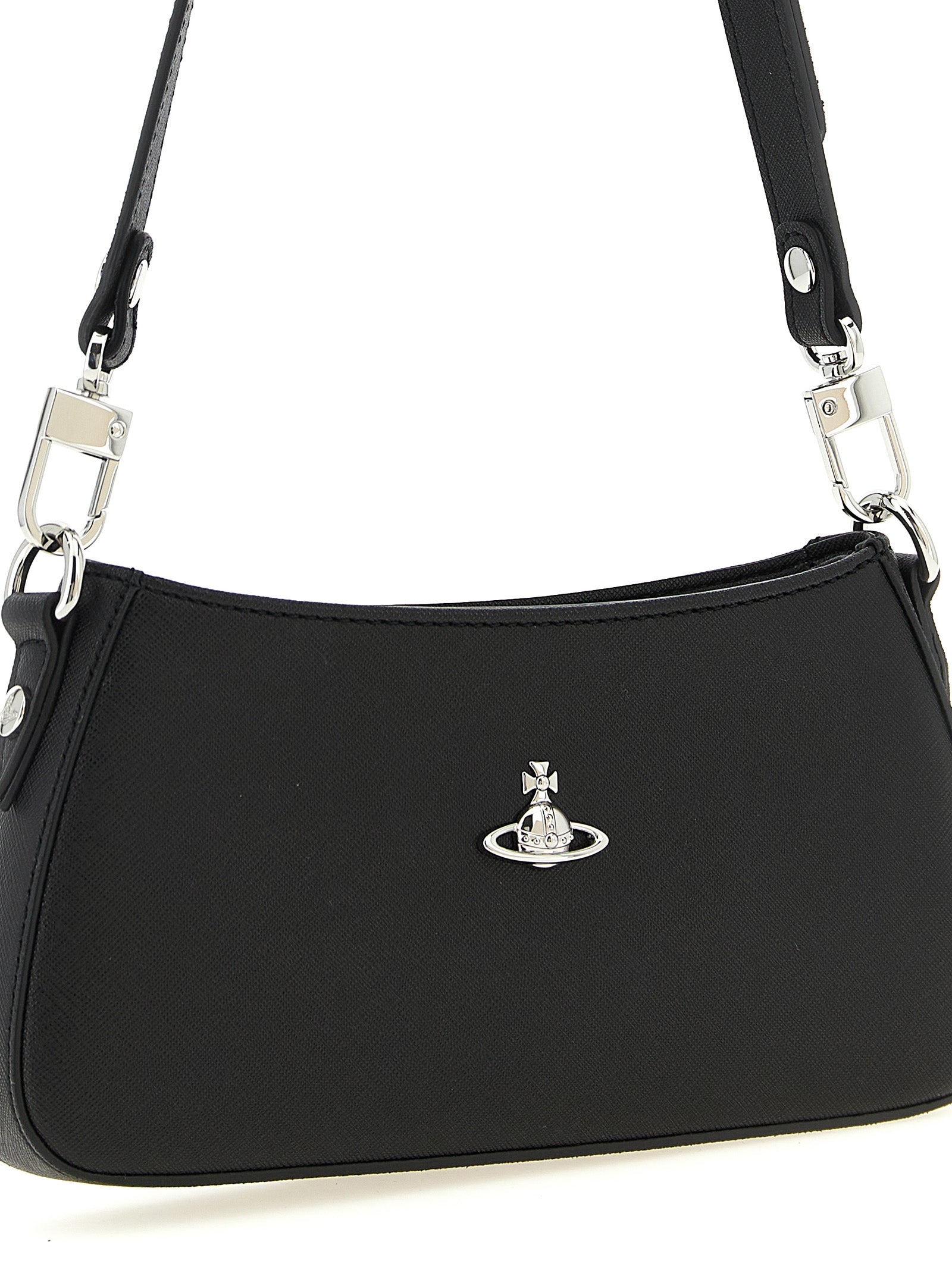 Vivienne Westwood Black Polyurethane Shoulder Bag