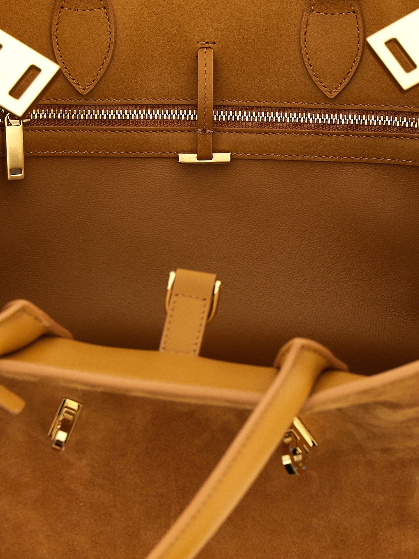 Ferragamo Beige Suede Handbag