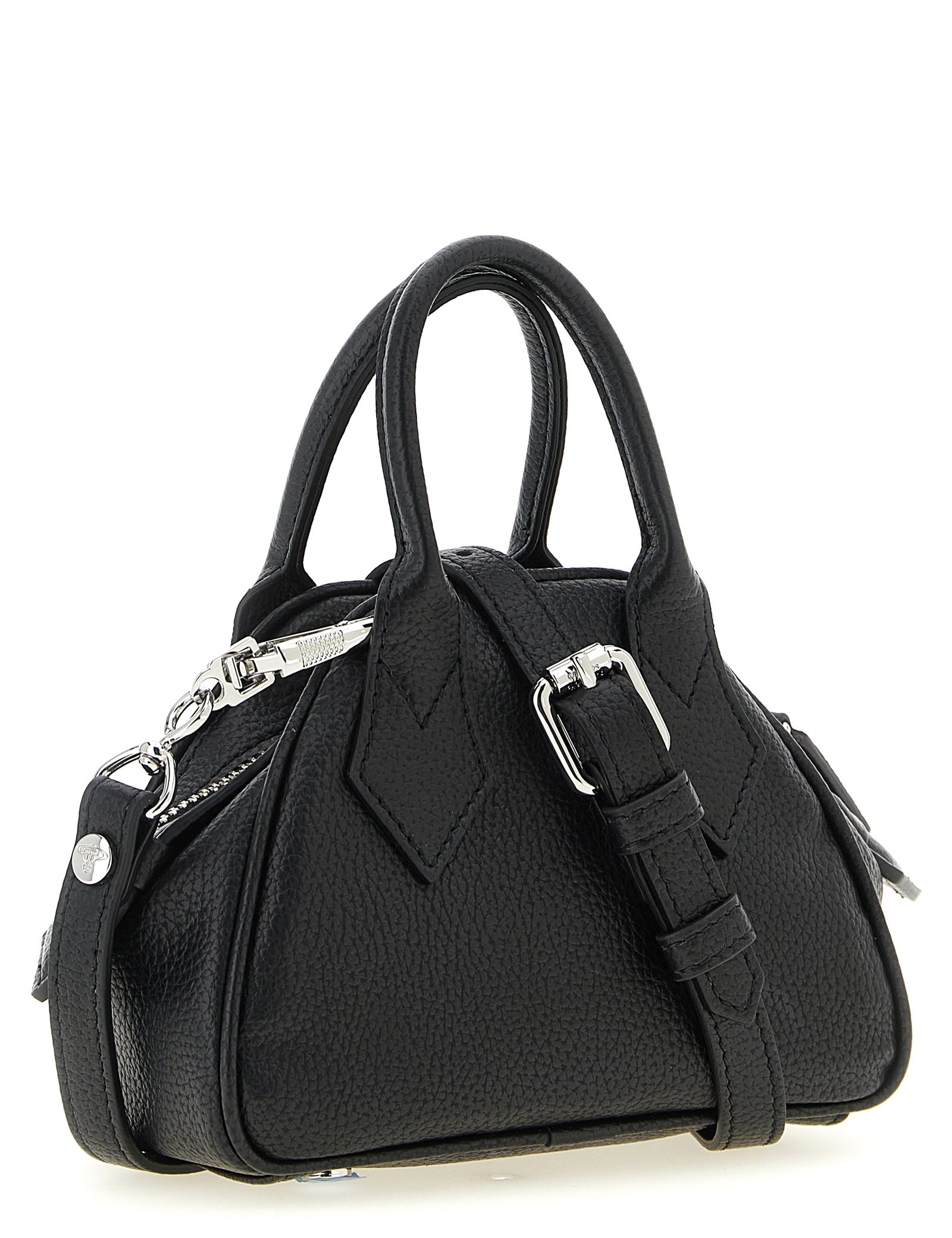 Vivienne Westwood Black Polyurethane Mini Yasmine Handbag