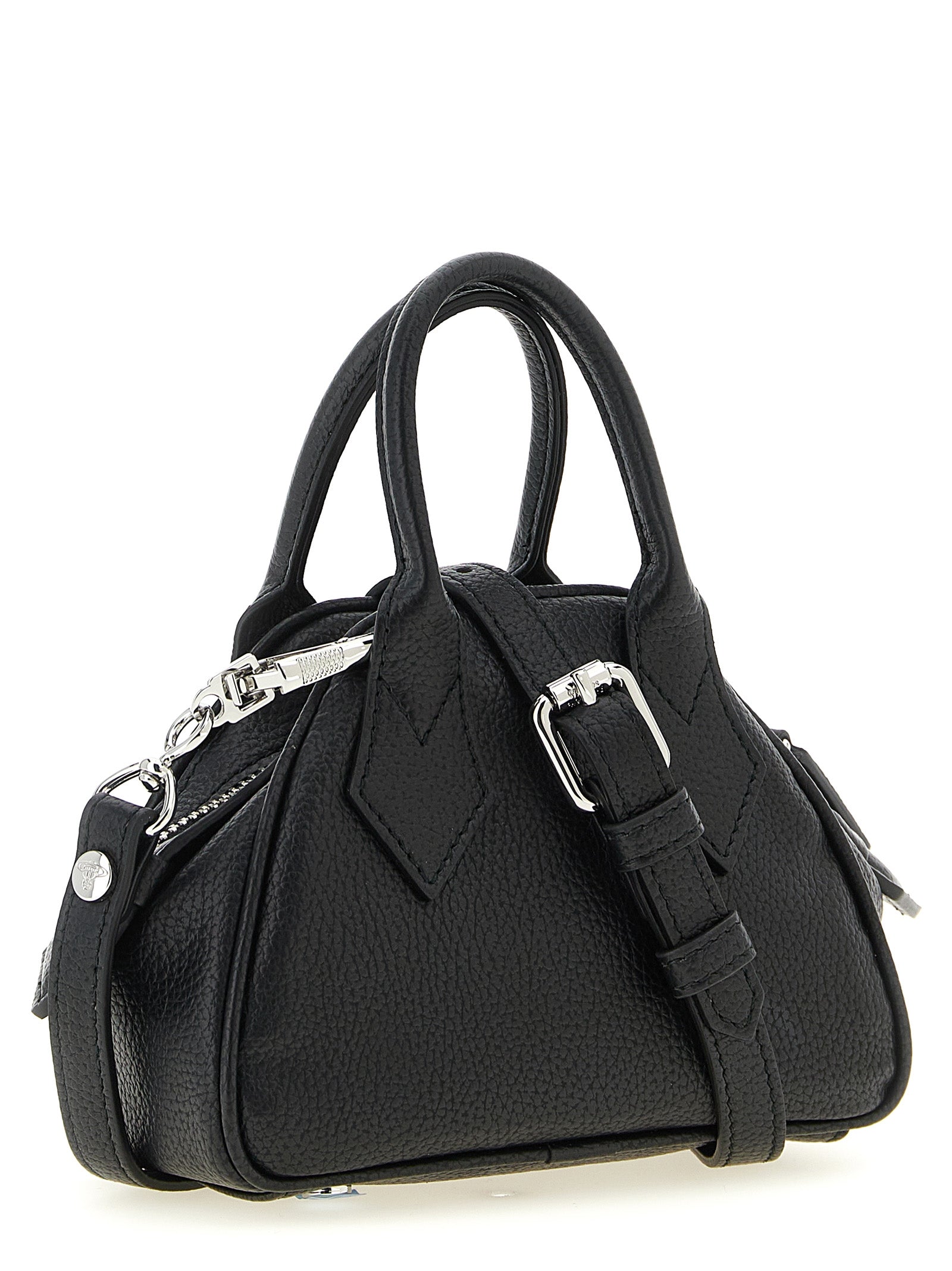 Vivienne Westwood Black Polyurethane Mini Yasmine Handbag