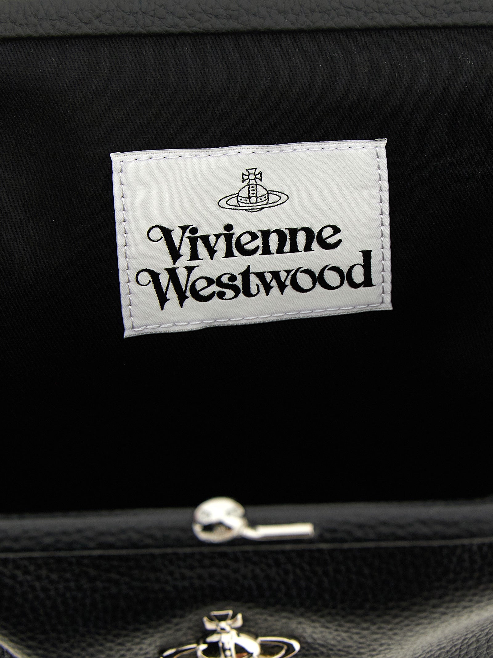 Vivienne Westwood Black Polyurethane Clutch Bag
