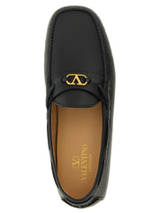 Valentino Garavani Black Calfskin Slip-On Loafers