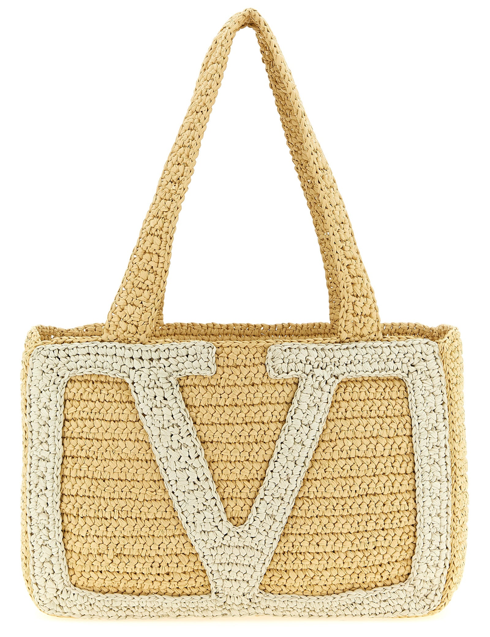 Valentino Garavani White Viscose Tote Bag