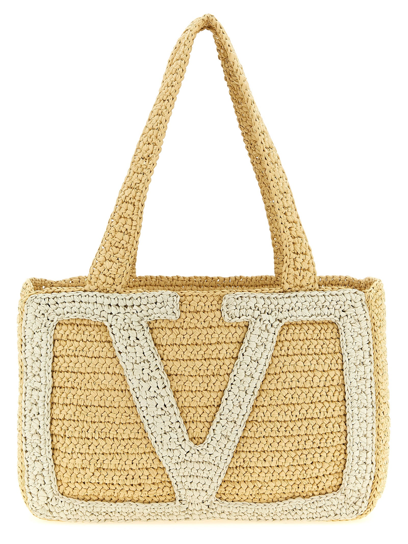 Valentino Garavani White Viscose Tote Bag