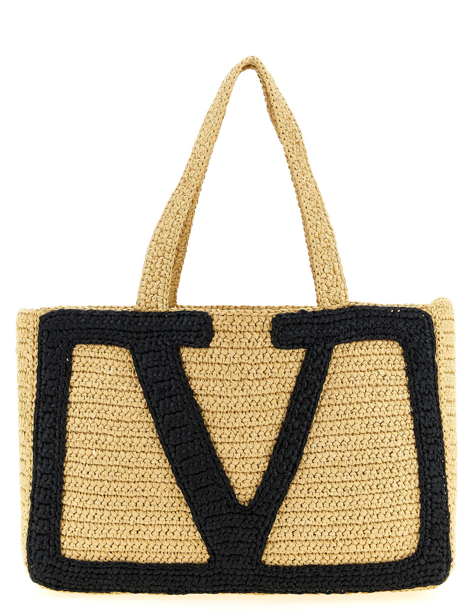 Valentino Garavani Black Viscose Tote Bag