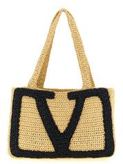Valentino Garavani Beige Viscose Tote Bag