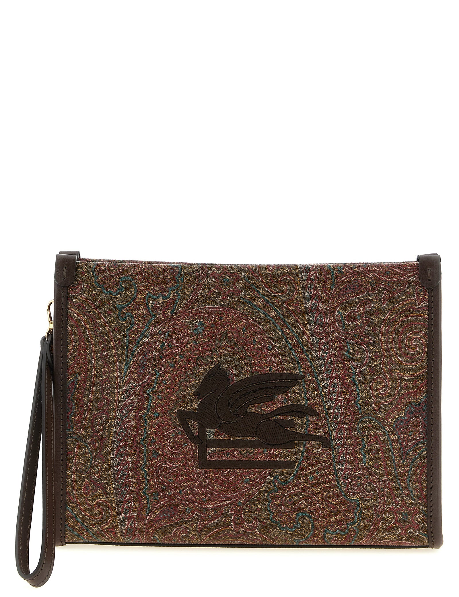 Etro Multicolor Cotton Clutch Bag