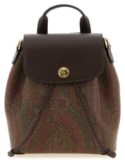 Etro Multicolor Cotton Leather Backpack