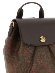 Etro Multicolor Cotton Leather Backpack