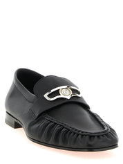 Christian Louboutin Black Calfskin Slip-On Loafers