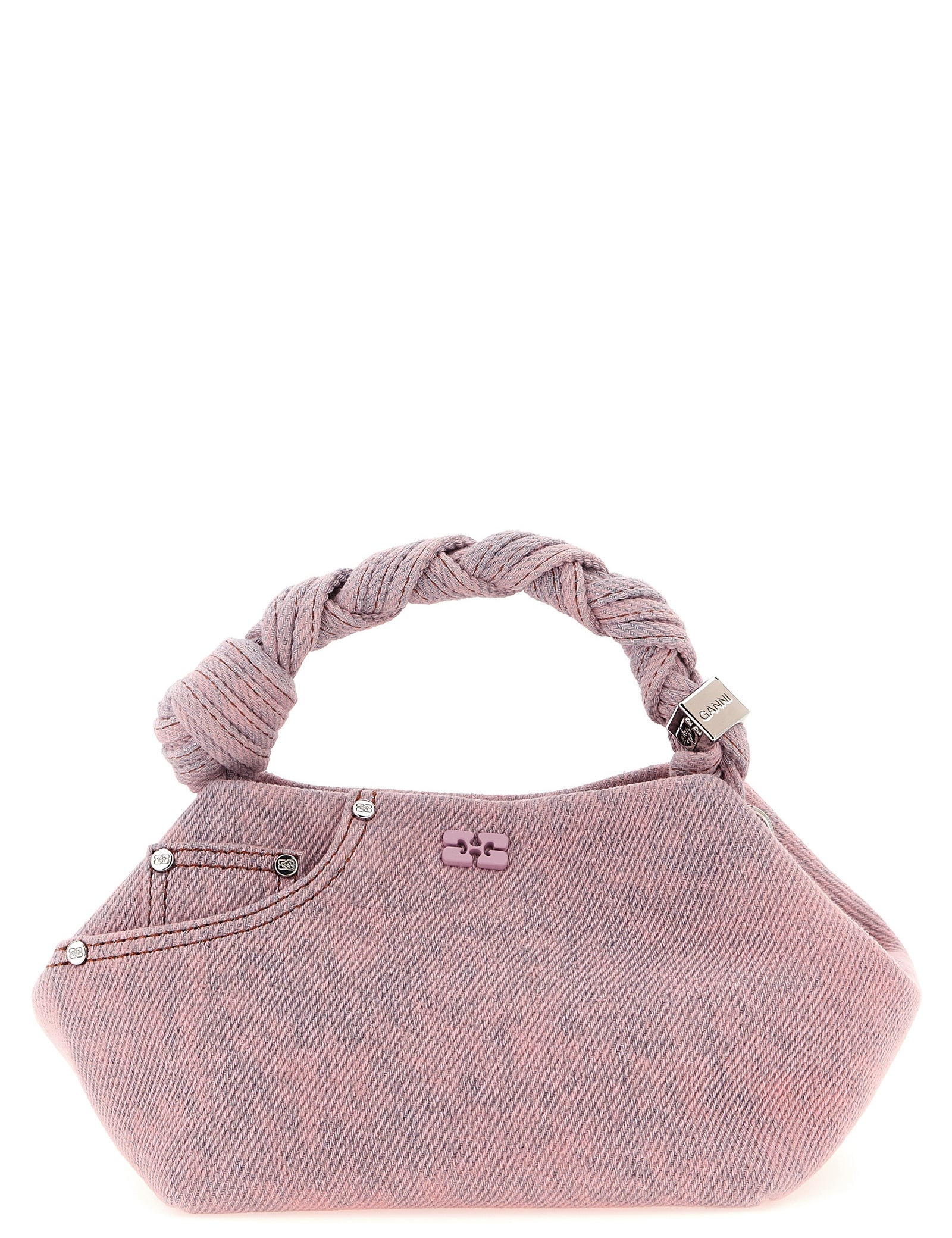 Ganni Pink Multicolor Organic Cotton Handbag