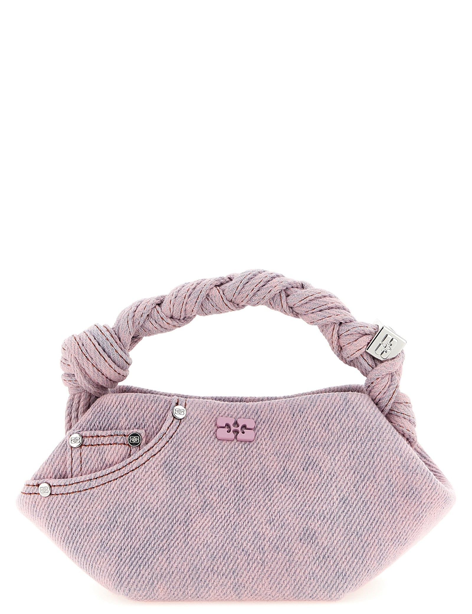 Ganni Pink Organic Cotton Handbag