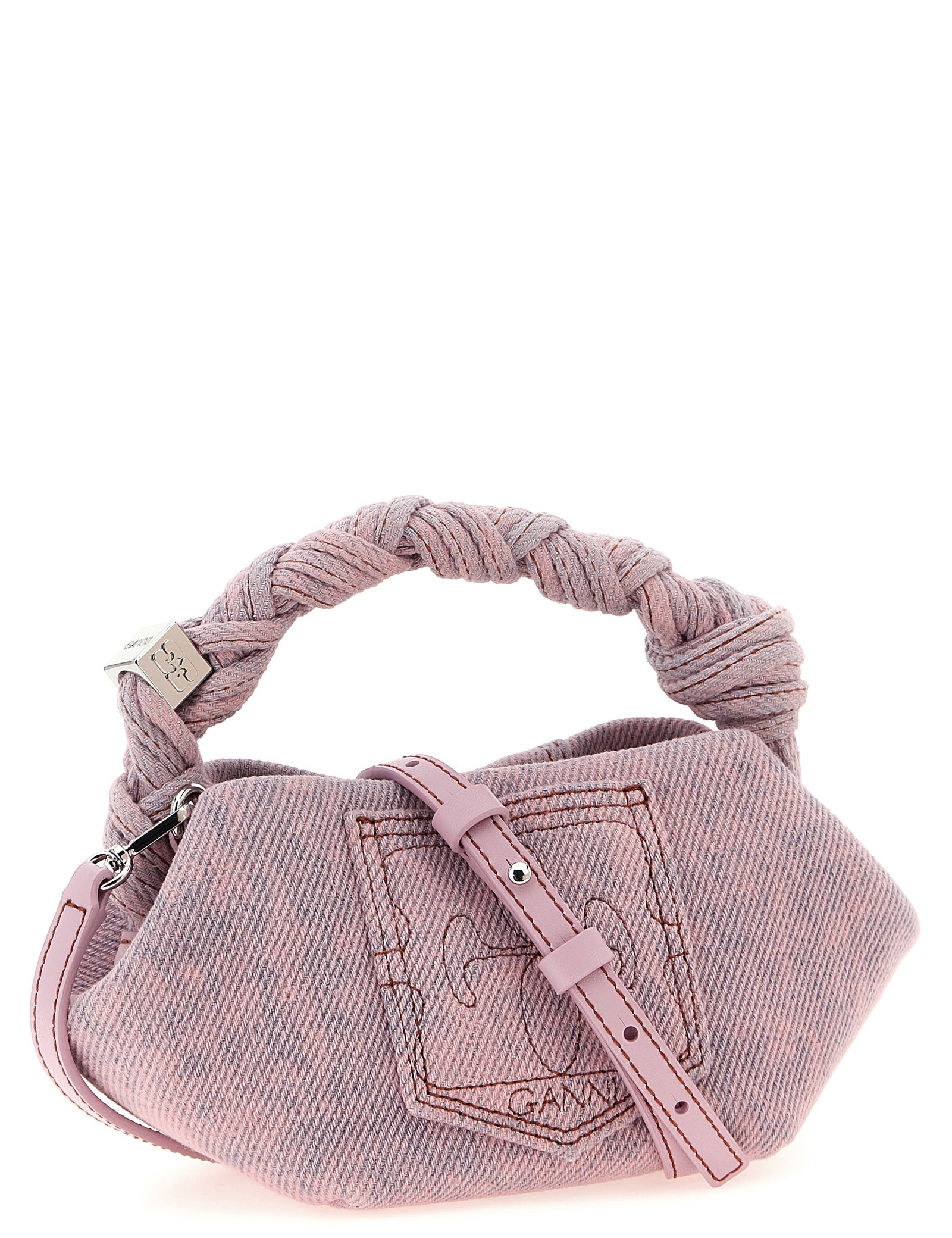 Ganni Pink Organic Cotton Handbag