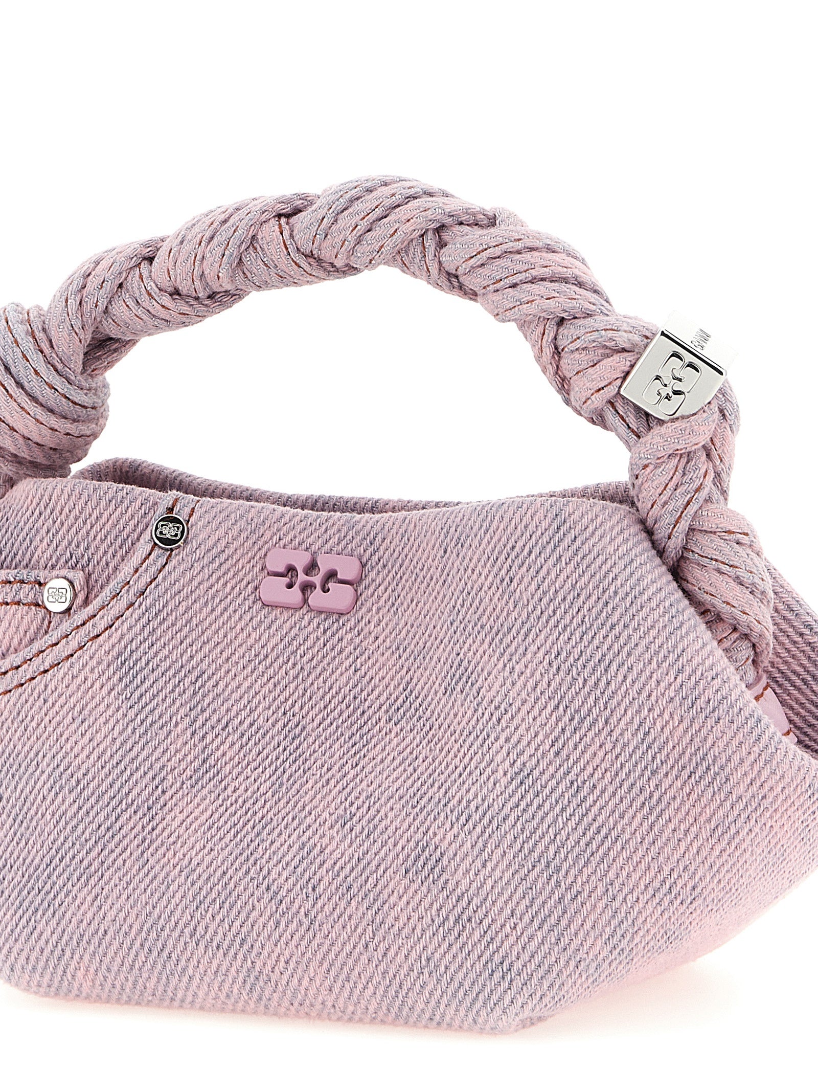 Ganni Pink Organic Cotton Handbag