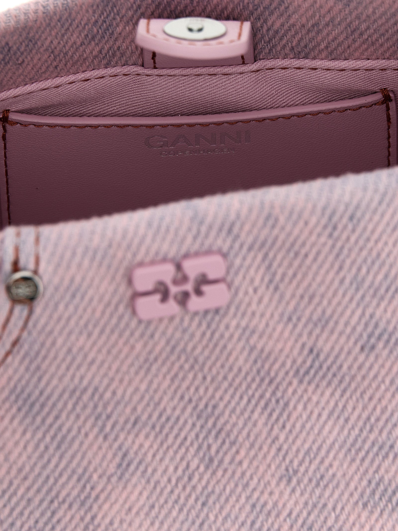 Ganni Pink Organic Cotton Handbag