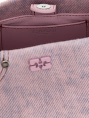 Ganni Pink Organic Cotton Handbag