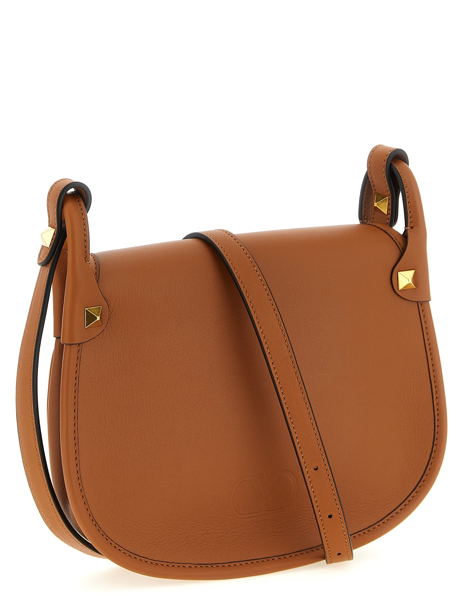 Valentino Garavani Brown Calfskin Shoulder Bag