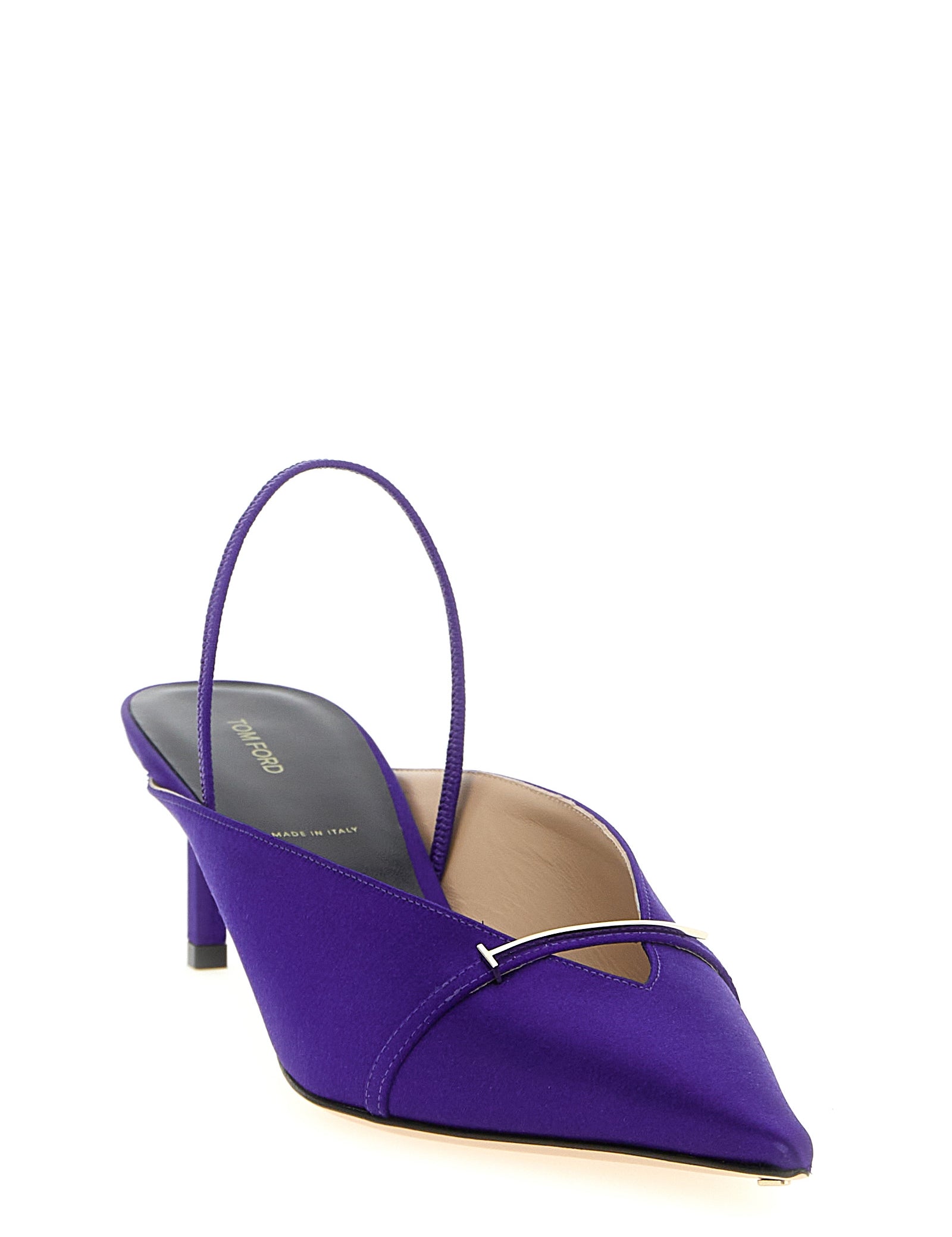 Tom Ford Purple Viscose Mid Heel Pumps