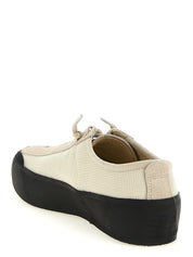 Stone Island Beige Calfskin Low Top Sneakers