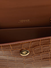 Versace Brown Calfskin Handbag
