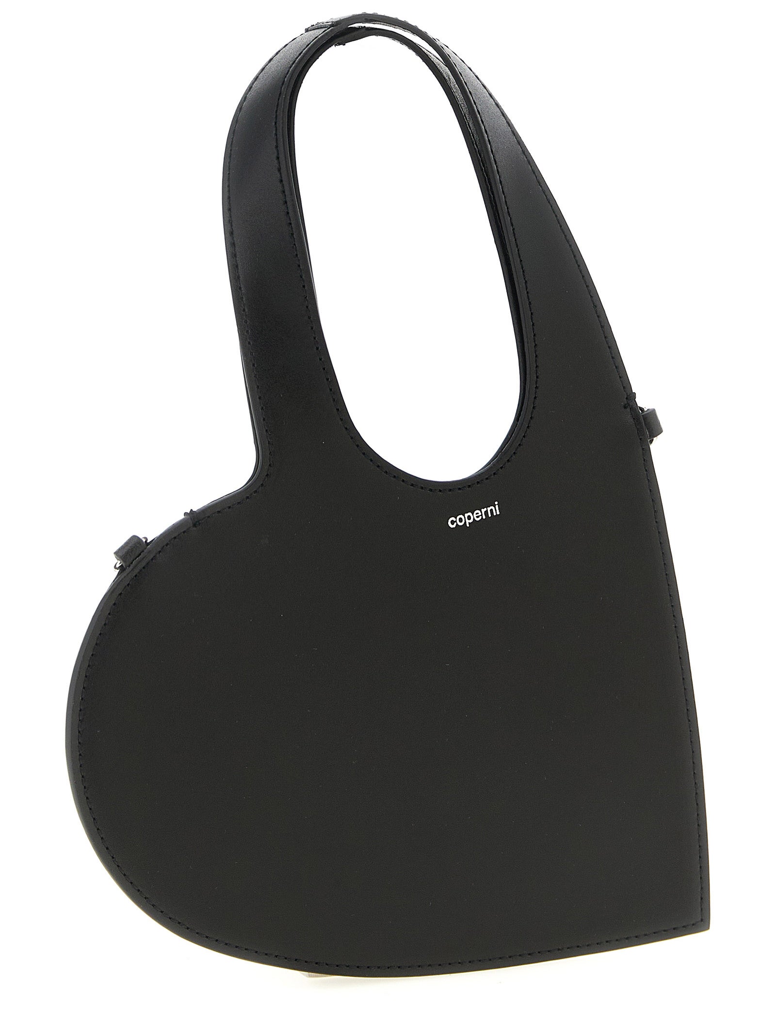Coperni Black Cowhide Mini Heart Handbag
