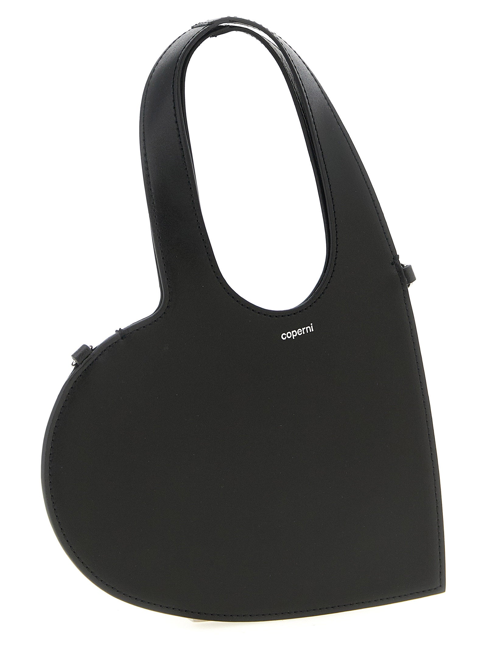 Coperni Black Cowhide Mini Heart Handbag