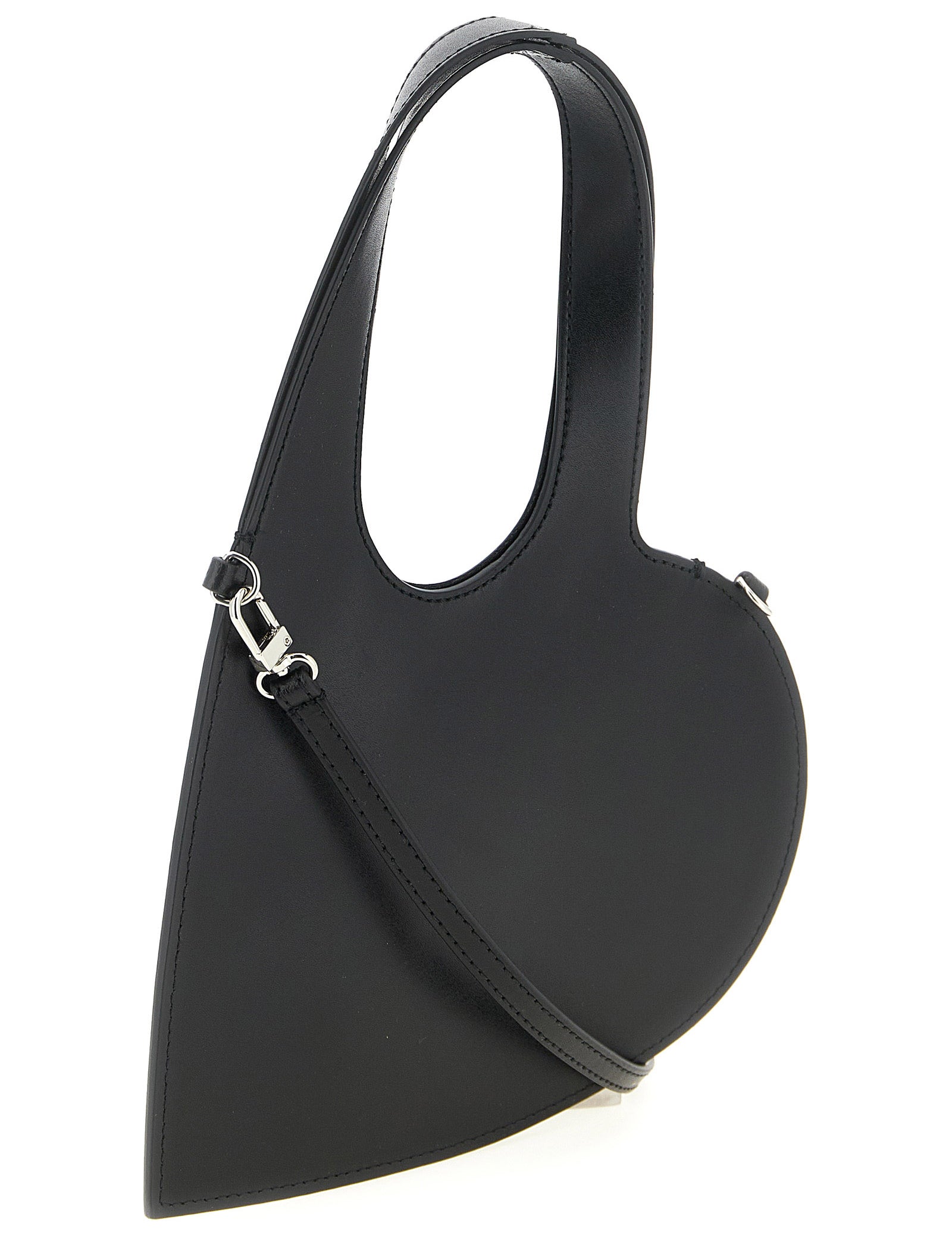 Coperni Black Cowhide Mini Heart Handbag